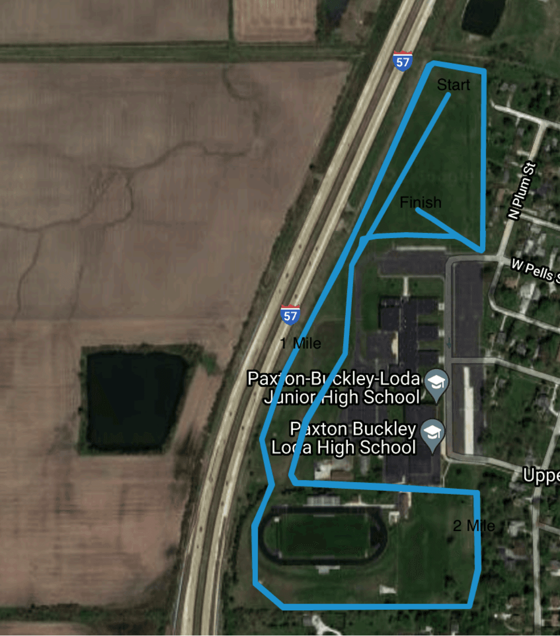 Map of Paxton-Buckley-Loda High School