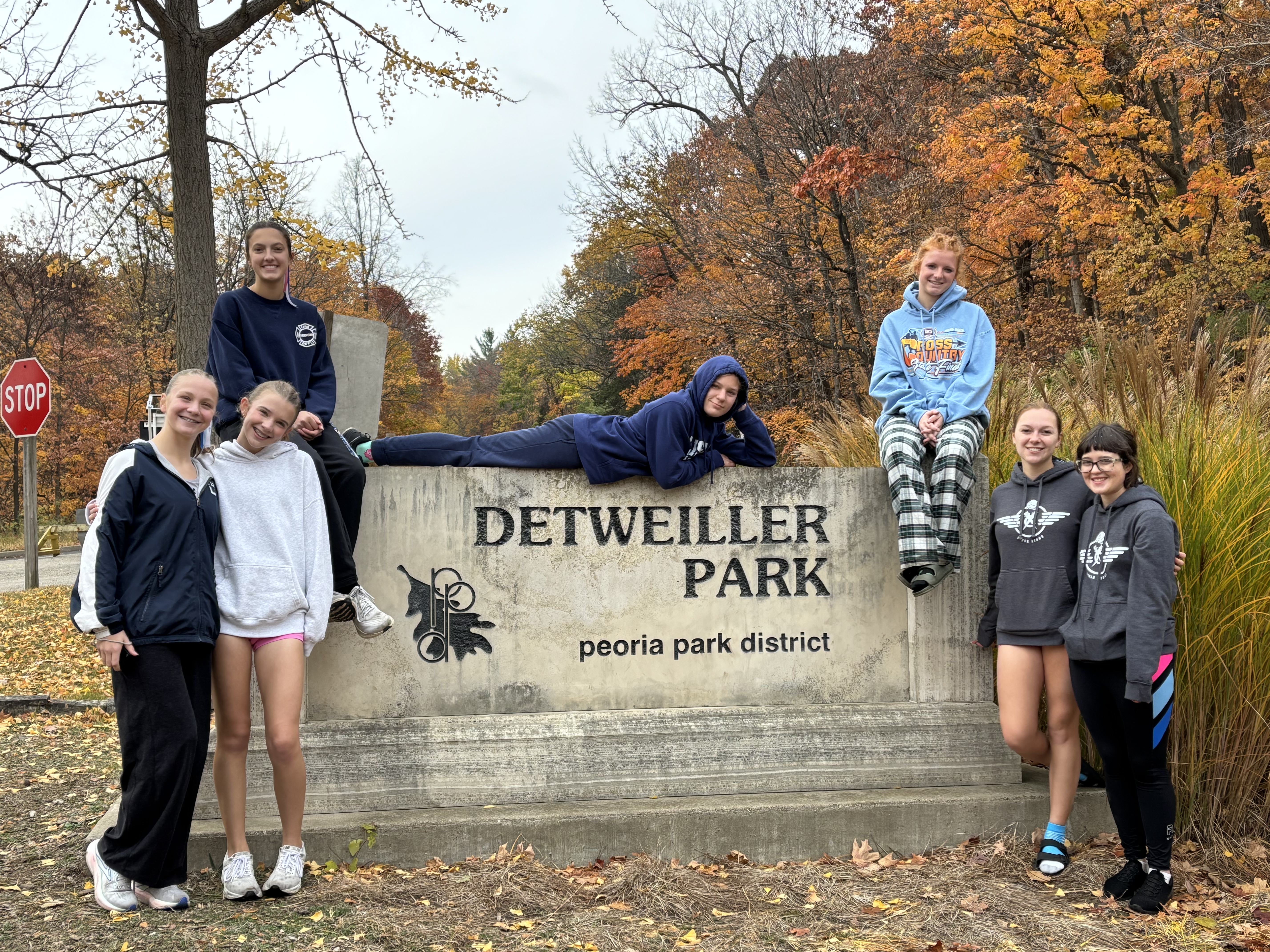 Lisle Cross Country Girls at 2025 State Championship at Detweiller Park in Peoria